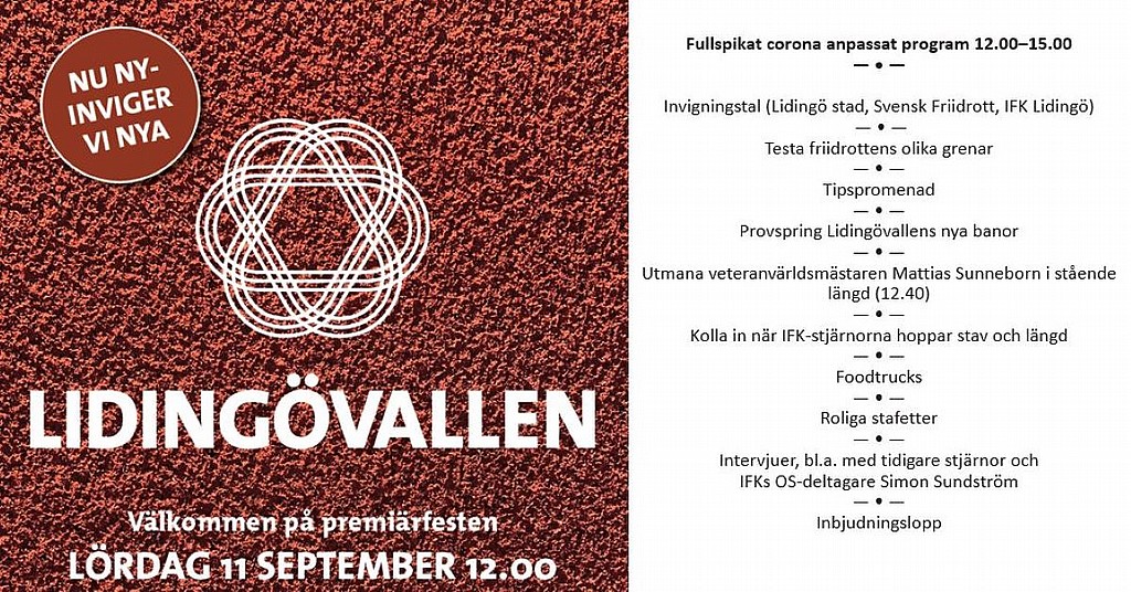 lidingö ifk invigning vallen sep 2021
