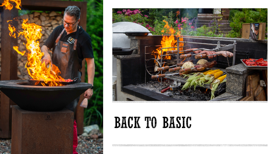 Grilla med ved, ofyr, asadogrillning, santa maria ved grill