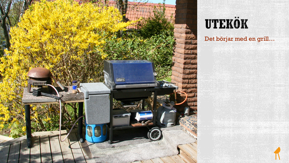 Grillbloggens första utekök med en weber silver gasolgrill