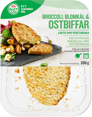 ICA Gott liv Broccoli blomkål Ostbiffar 7318690144168