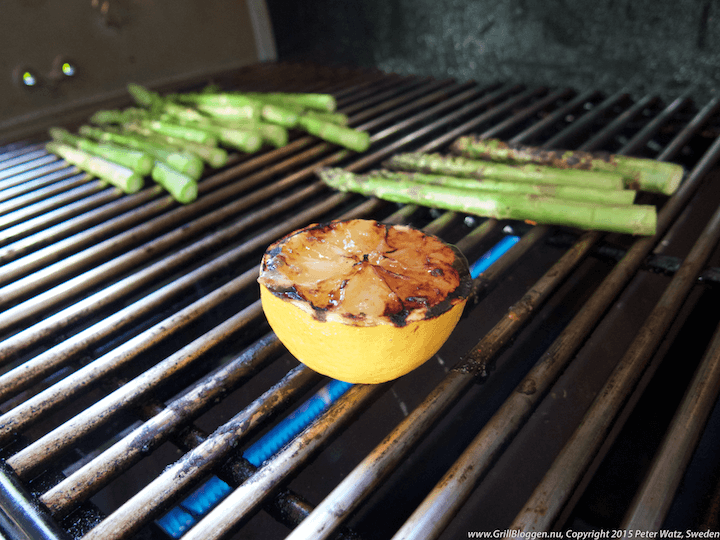 JD Grillevent sparris citron på grillen