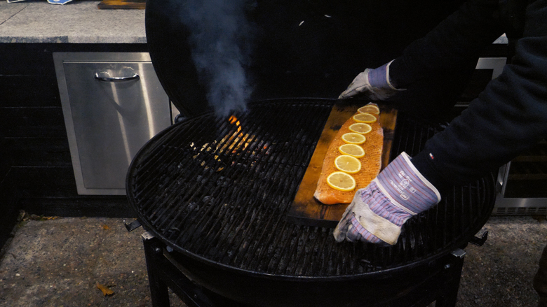 grilla lax weber 4 grillen
