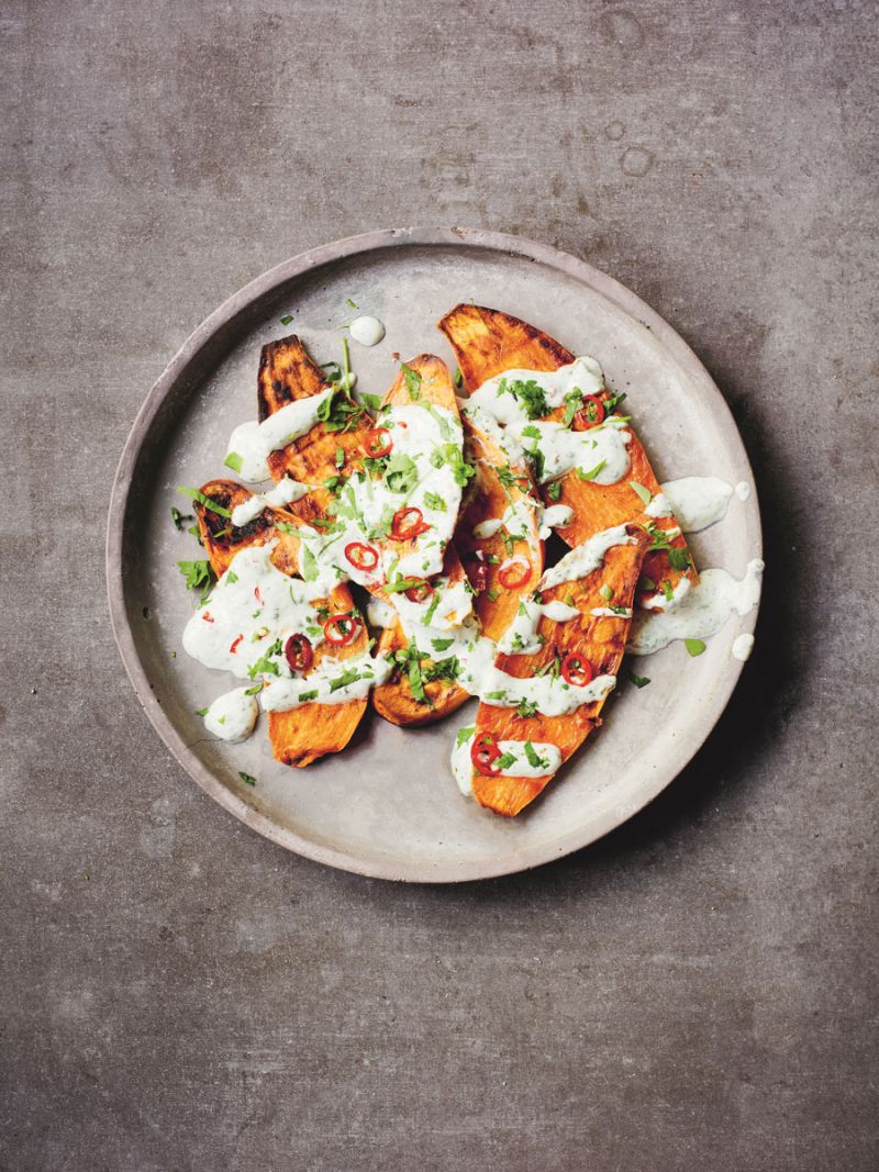 Recept på SÖTPOTATIS MED LIMEYOGHURT av Tareq Taylor